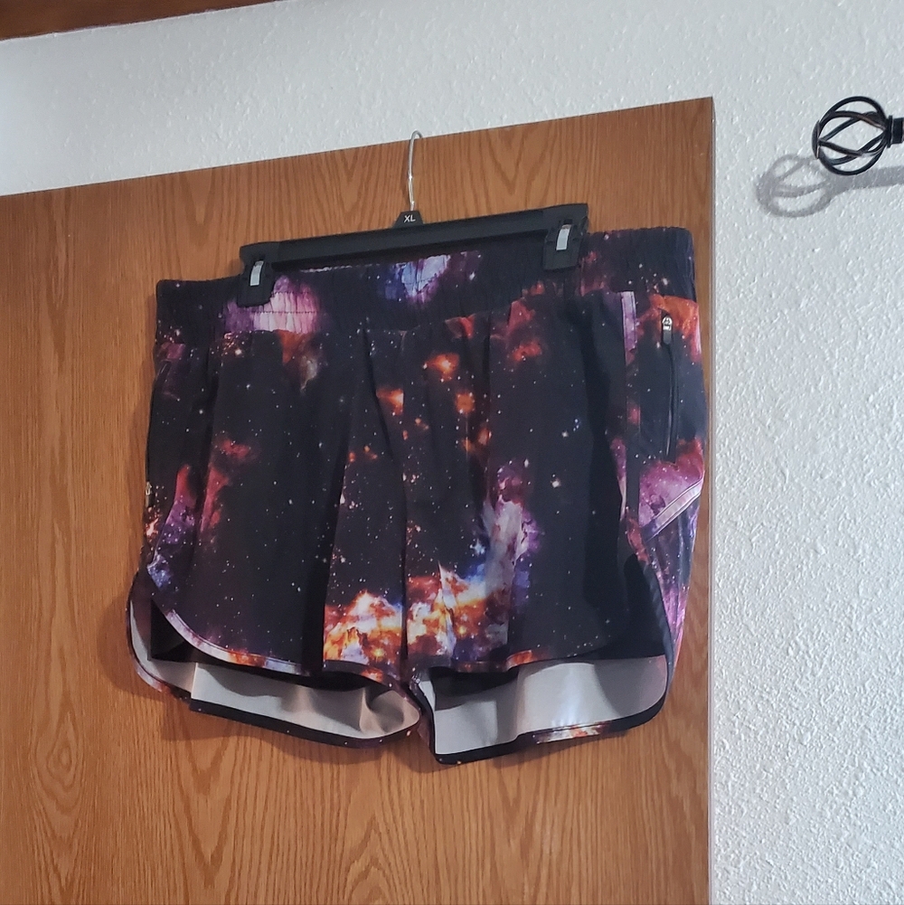 Galaxy Print Women's Workout Shorts